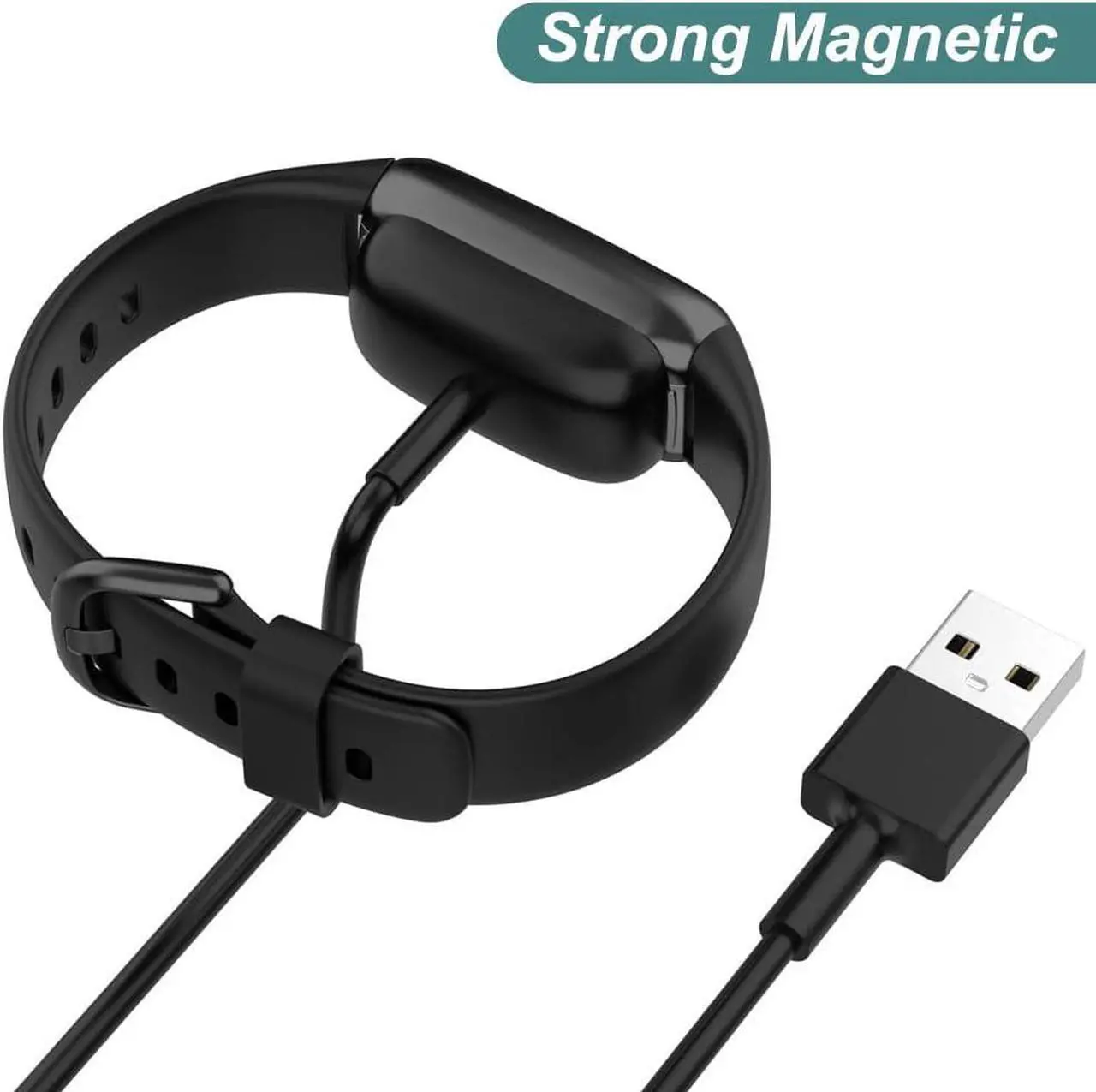 Alt view image 2 of 7 - BONAEVER Charger for Fitbit Charge 5 / Fitbit Charge 6 / Fitbit Luxe, Replacement Charging Cable Cord Accessories for Fitbit Luxe/Charge 5/Charge 6 [2-Pack, 3.3ft/1m]