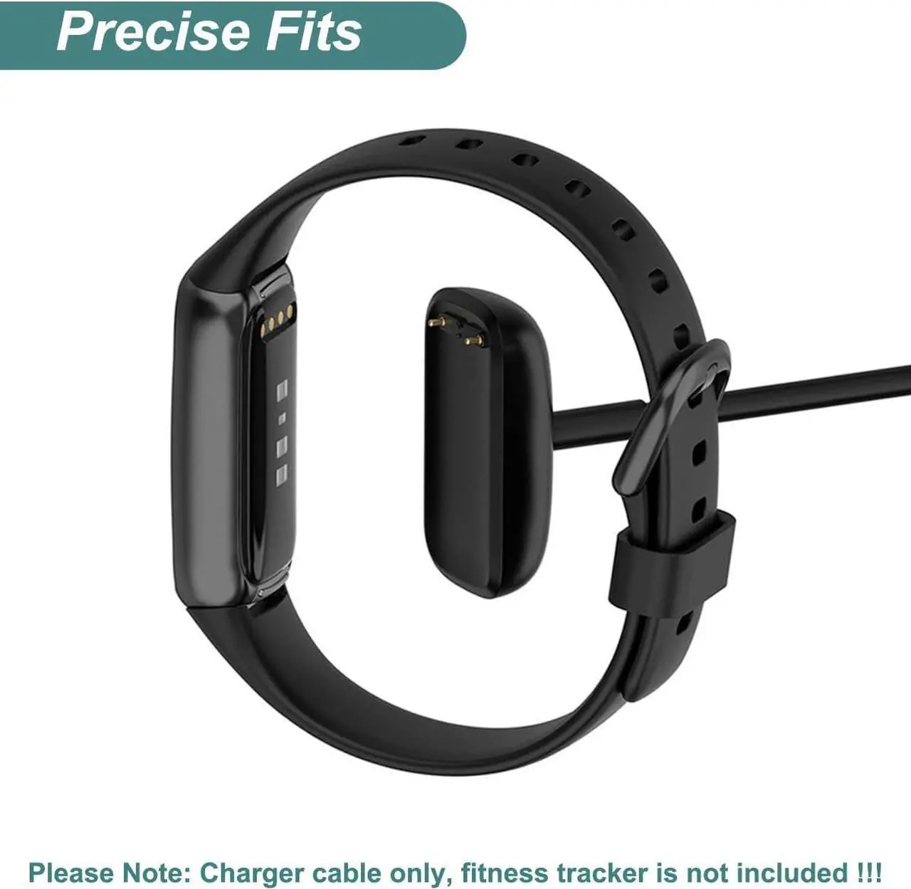 Alt view image 7 of 7 - BONAEVER Charger for Fitbit Charge 5 / Fitbit Charge 6 / Fitbit Luxe, Replacement Charging Cable Cord Accessories for Fitbit Luxe/Charge 5/Charge 6 [2-Pack, 3.3ft/1m]