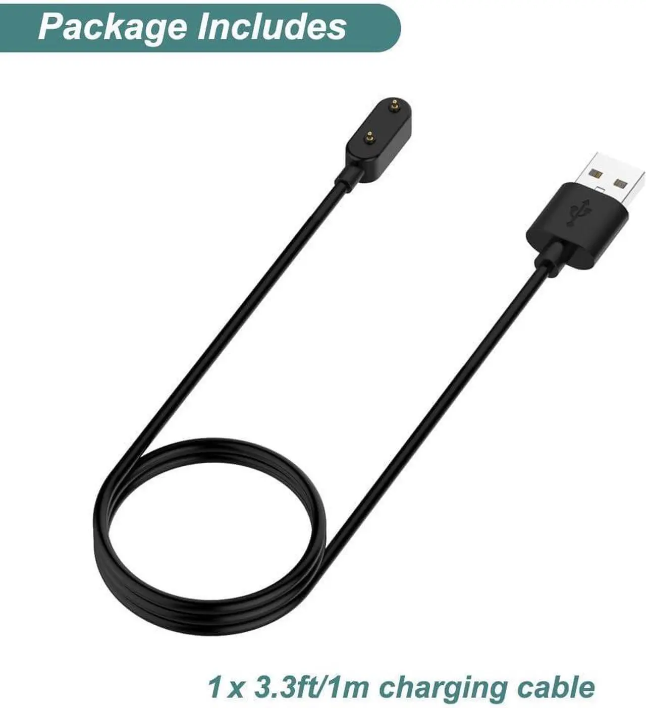 Alt view image 6 of 6 - BONAEVER Charger for Huawei Band 9/8/7/6, Watch Fit/Fit 2/Fit 3/Fit Mini/4X/4Pro, Honor Band 7/6, Watch ES, Replacement Charging Cable (3.3ft/1m)