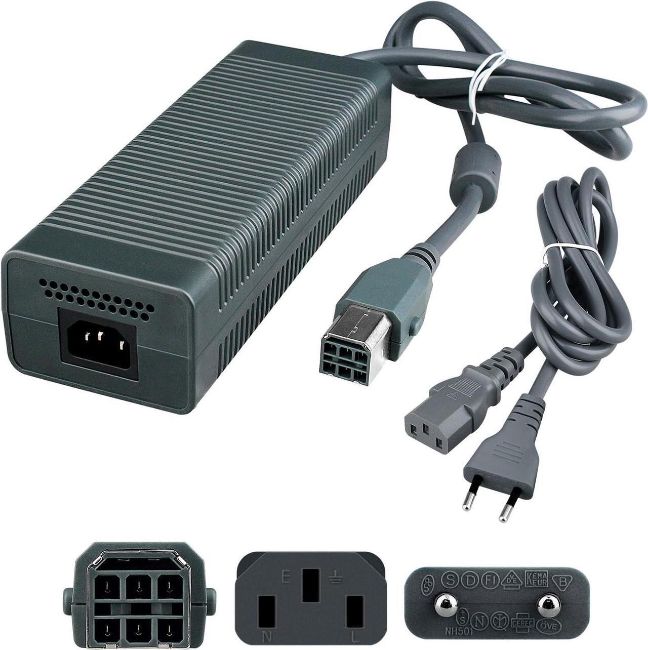 Main image of BONAEVER 100-127V 203W EU Plug AC Adapter Power Supply Brick Cable Cord for Microsoft Xbox 360 Console