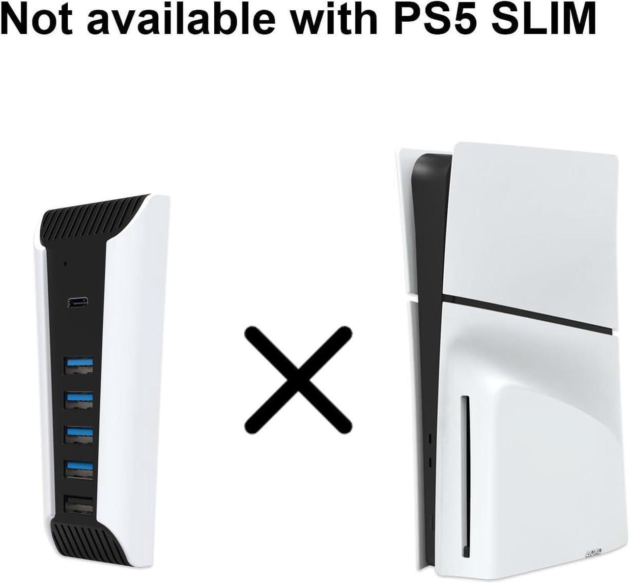 Alt view image 6 of 7 - BONAEVER 5 Port USB Hub for PS5, 5 in 1 High Speed USB Expansion Hub Charger Splitter Adapter with USB2.0 Type C Ports for PS5 Console