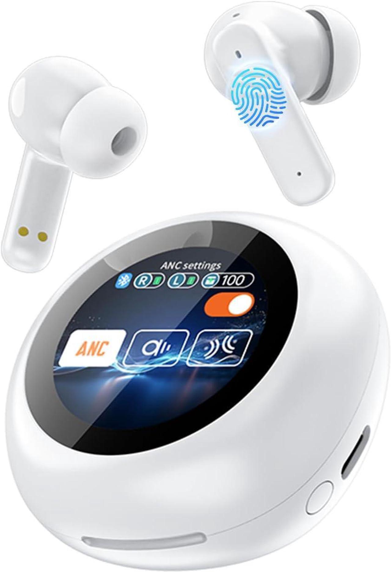 Main image of BONAEVER Wireless Earbuds, Touch Screen Bluetooth 5.4 Ear Buds, ACN/ENC Noise Cancelling Earphones, IPX5 Waterproof In Ear HiFi Sound Stereo Wireless Heardphones White