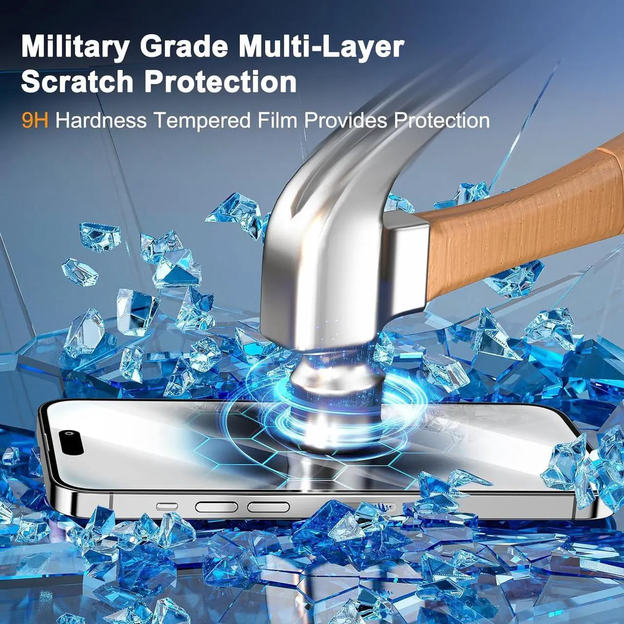 Alt view image 3 of 7 - BONAEVER 3 Pack Screen Protector for iPhone 16 Plus with 3 Pack Camera Lens Tempered Glass Protector, 6.7 Inch HD Clear 9H Hardness Full Coverage, Scratch Resistent, Easy Installation, Bubbles Free
