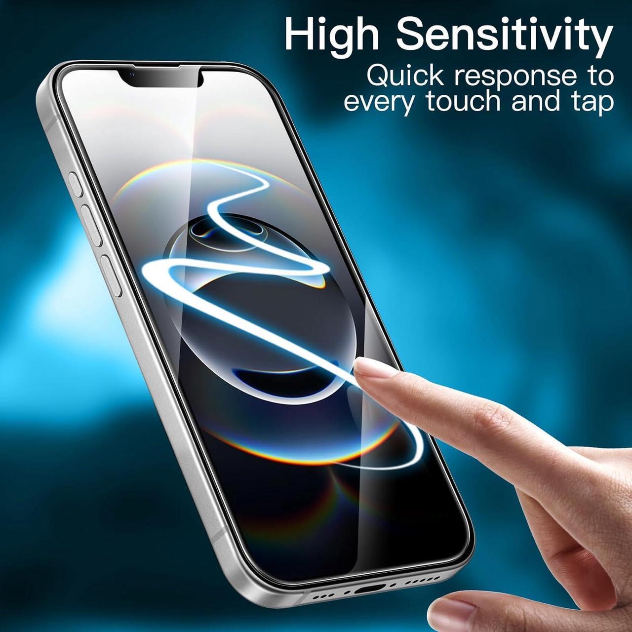 Alt view image 5 of 7 - BONAEVER Full Coverage Screen Protector for iPhone 16e 6.1-Inch 2025, 9H Tempered Glass Film, Case-Friendly, HD Clear, 3-Pack