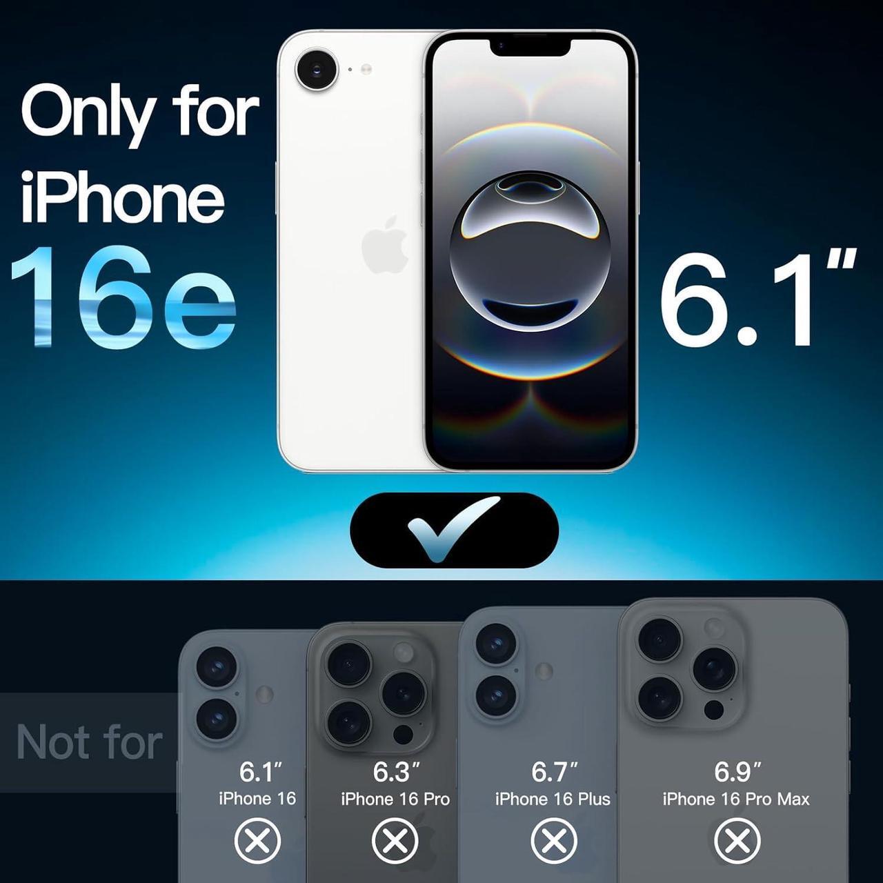Alt view image 2 of 7 - BONAEVER Full Coverage Screen Protector for iPhone 16e 6.1-Inch 2025, 9H Tempered Glass Film, Case-Friendly, HD Clear, 3-Pack