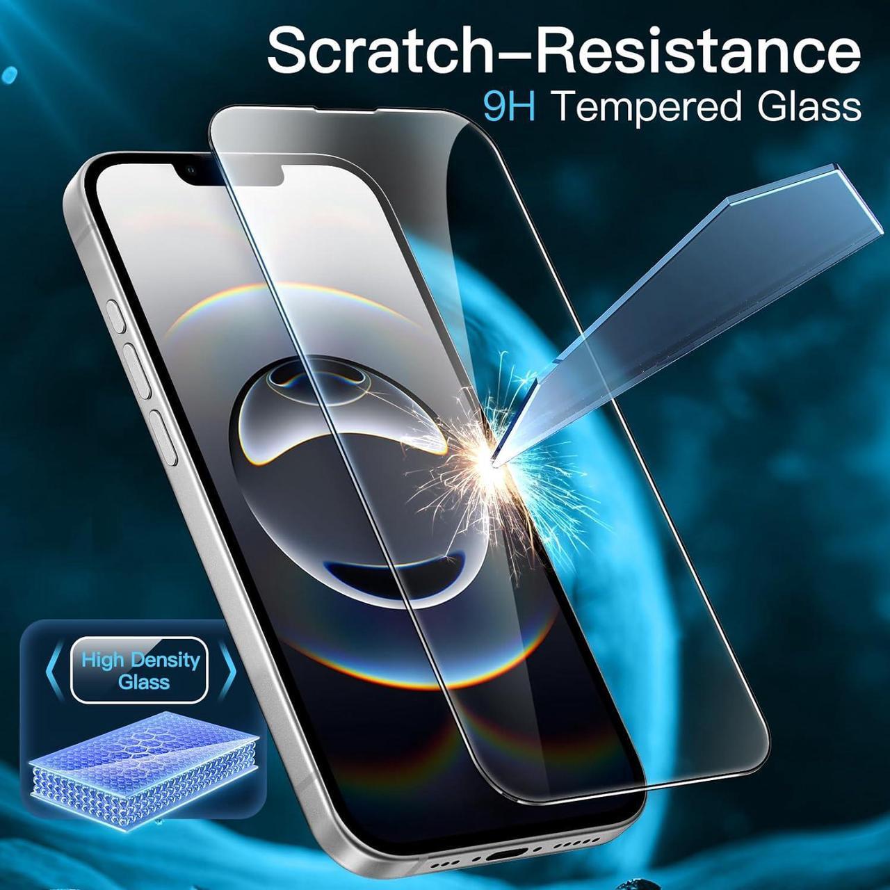 Alt view image 6 of 7 - BONAEVER Full Coverage Screen Protector for iPhone 16e 6.1-Inch 2025, 9H Tempered Glass Film, Case-Friendly, HD Clear, 3-Pack