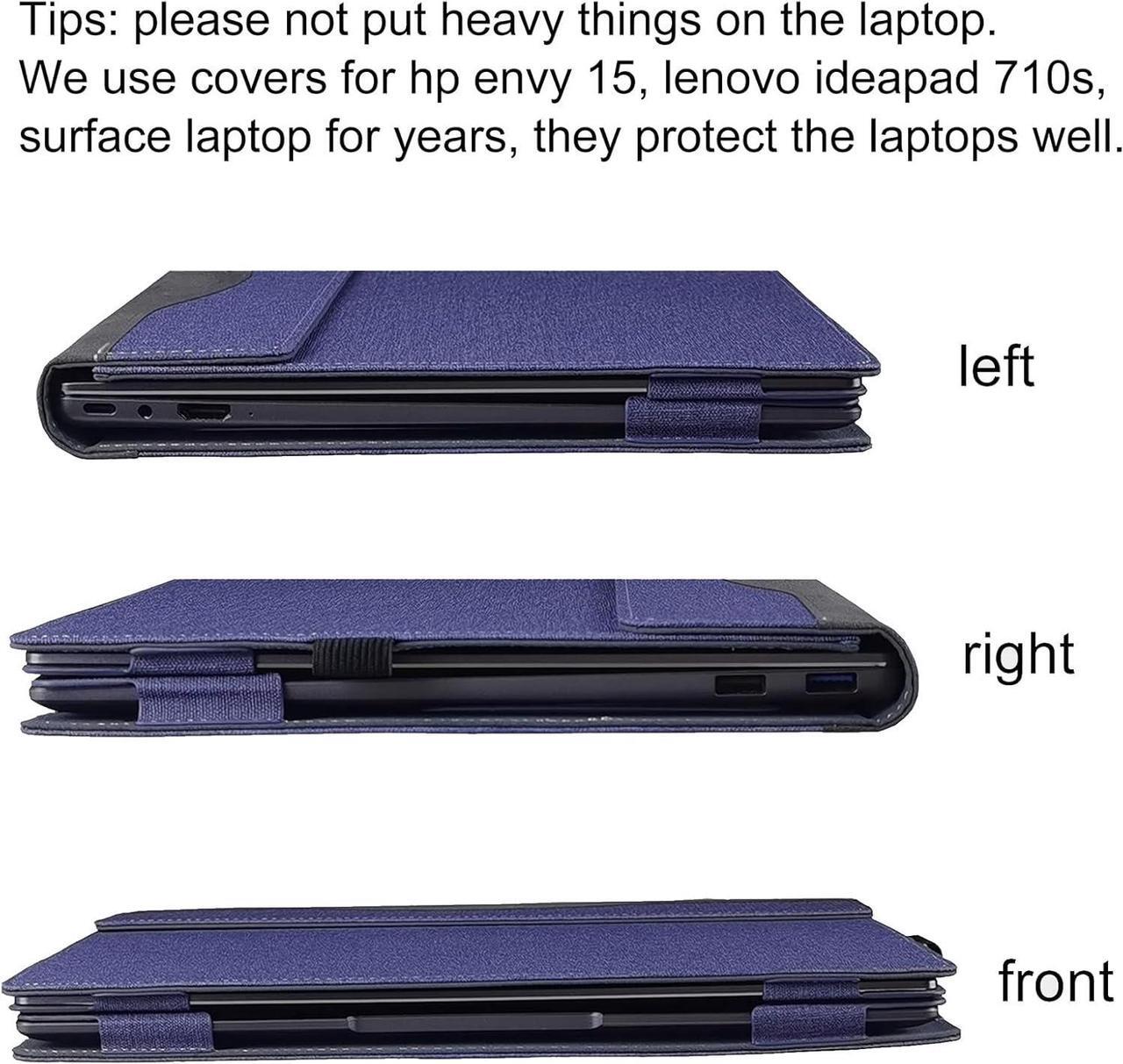 Alt view image 4 of 7 - BONAEVER Laptop Case Cover for Lenovo 16" IdeaPad 5i 2-in-1 Gen 9 for IdeaPad 5 2-in-1 16IRU9 16AHP9 [Not fit Other Models] Detachable Notebook Sleeve Computer Bag PU with Heat Dissipation Hole Blue