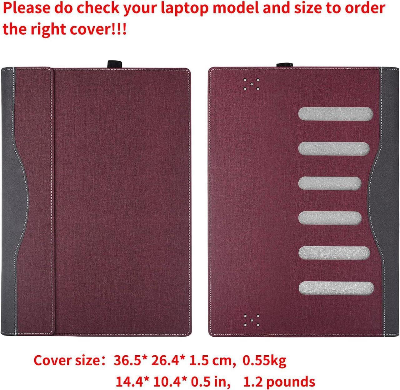 Alt view image 5 of 7 - BONAEVER Laptop Case Cover for Lenovo 16 inch IdeaPad Slim 3i Gen 10 / Slim 3 16IRH10 16AHP10 Detachable Notebook Sleeve Computer Bag PU with Heat Dissipation Hole Wine Red