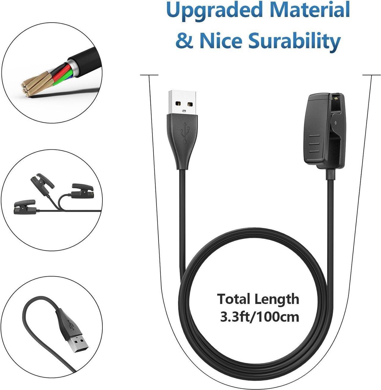 Alt view image 4 of 7 - BONAEVER Charger for Garmin Forerunner 35 64 230 235 630 645 735XT, Approach S20 G10, Vivomove HR, Lily 2 Smart Watch, Replacement USB Charging Clip Cable - 2 Packs