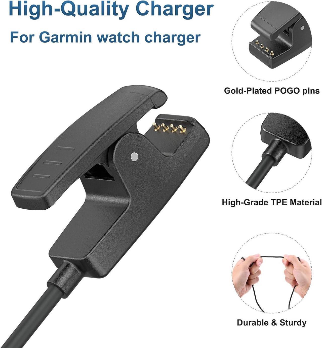 Alt view image 5 of 7 - BONAEVER Charger for Garmin Forerunner 35 64 230 235 630 645 735XT, Approach S20 G10, Vivomove HR, Lily 2 Smart Watch, Replacement USB Charging Clip Cable - 2 Packs