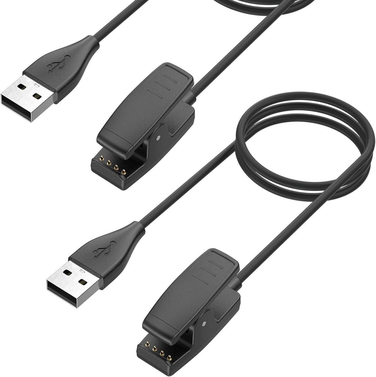 Main image of BONAEVER Charger for Garmin Forerunner 35 64 230 235 630 645 735XT, Approach S20 G10, Vivomove HR, Lily 2 Smart Watch, Replacement USB Charging Clip Cable - 2 Packs