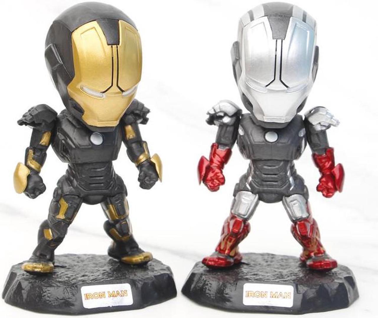 Alt view image 3 of 4 - 6pcs Avengers Mark Armour Iron Man model handheld car desktop decoration