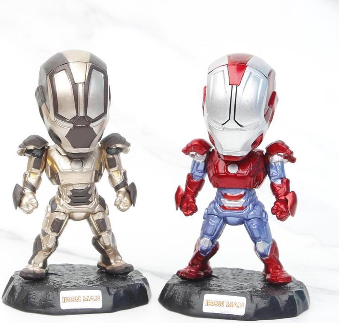 Alt view image 4 of 4 - 6pcs Avengers Mark Armour Iron Man model handheld car desktop decoration
