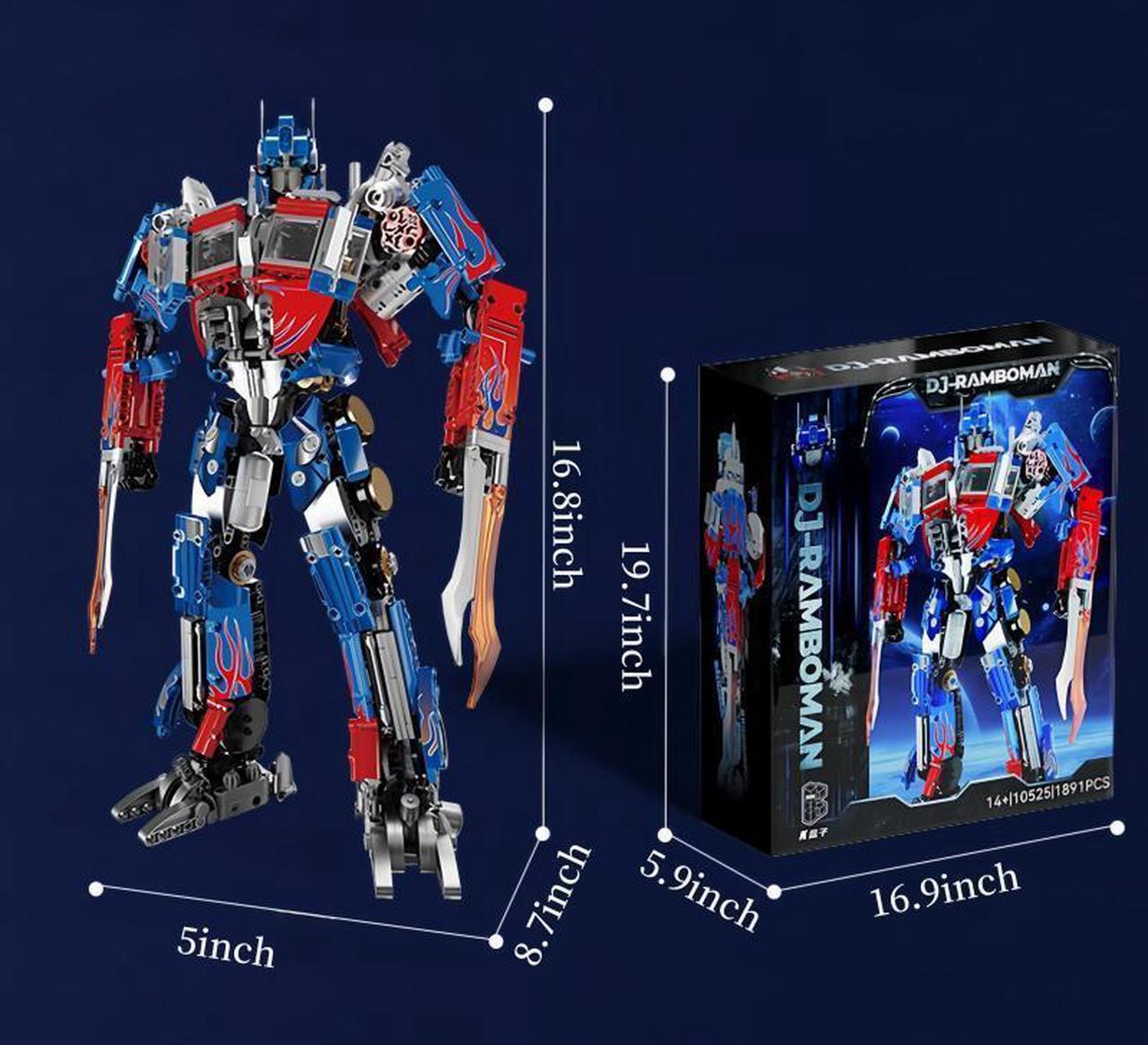 Alt view image 6 of 6 - Transforming Robot Building Toys Set Construction Blocks Kit 1891PCS