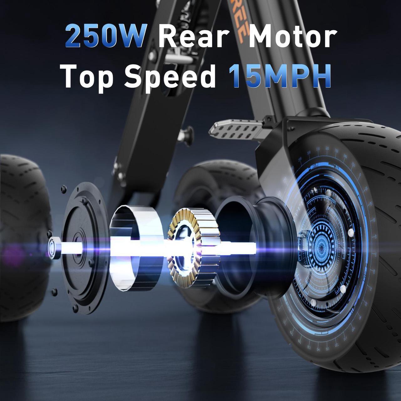 Alt view image 2 of 7 - K7Pro 3 Wheel Foldable E-Scooter 36V 7.5AH Battery 250W Motor 15Mph 15Miles