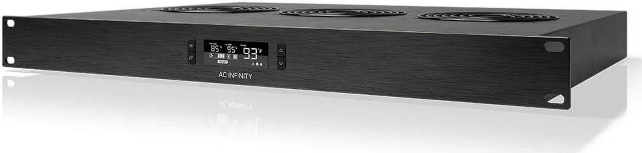 Main image of AC Infinity CLOUDPLATE T2, Rack Mount Fan 1U, Top Exhaust Airflow, for Cooling AV, Home Theater, Network 19 Racks