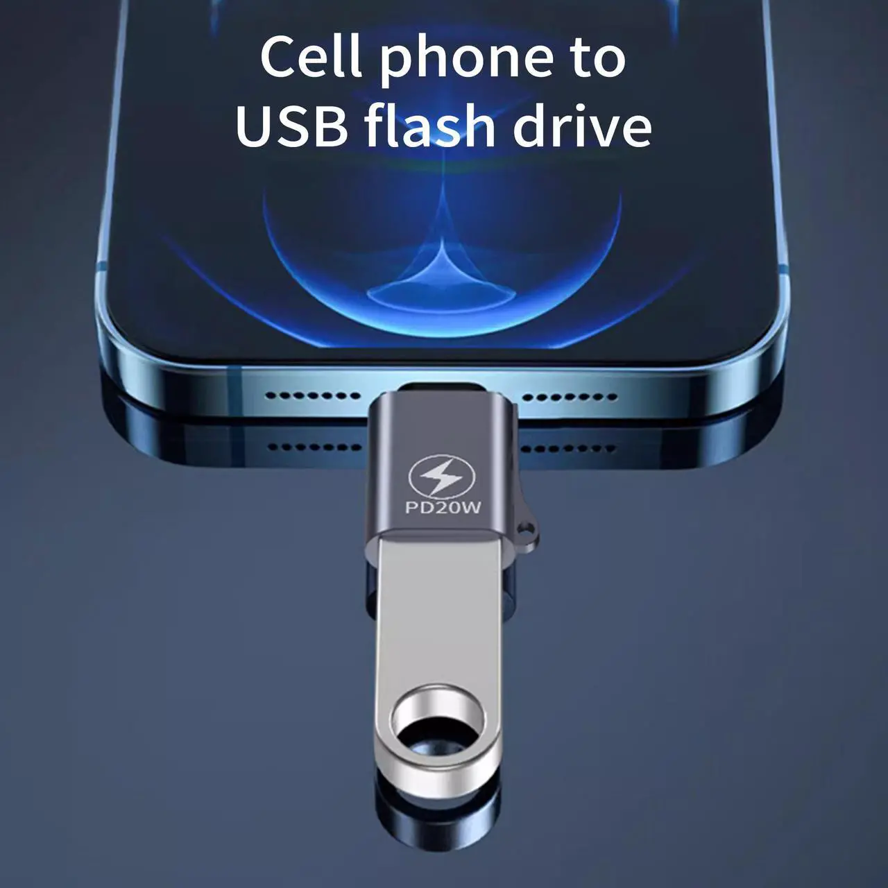 Alt view image 6 of 7 - Lightning Male to USB Female OTG Adapter PD 20W Fast Charging Adapter Connector Convertor for iPhone 14 13 iPad U Disk Mouse Keyboard Hubs Black
