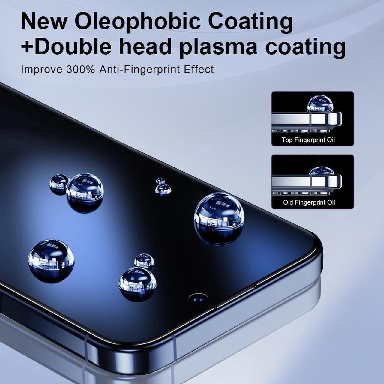 Alt view image 2 of 6 - SHANJIGUANG HD Tempered Glass Screen Protector 1pc,Automatic Dust Removal Free of Bubbles Easy to Install Dust-Proof Compatible with iPhone15/16,15pro/16pro iPhone15pro HD 1PC