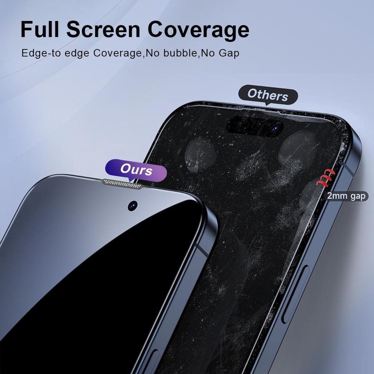 Alt view image 3 of 6 - SHANJIGUANG HD Tempered Glass Screen Protector 1pc,Automatic Dust Removal Free of Bubbles Easy to Install Dust-Proof Compatible with iPhone15/16,15pro/16pro iPhone15pro HD 1PC