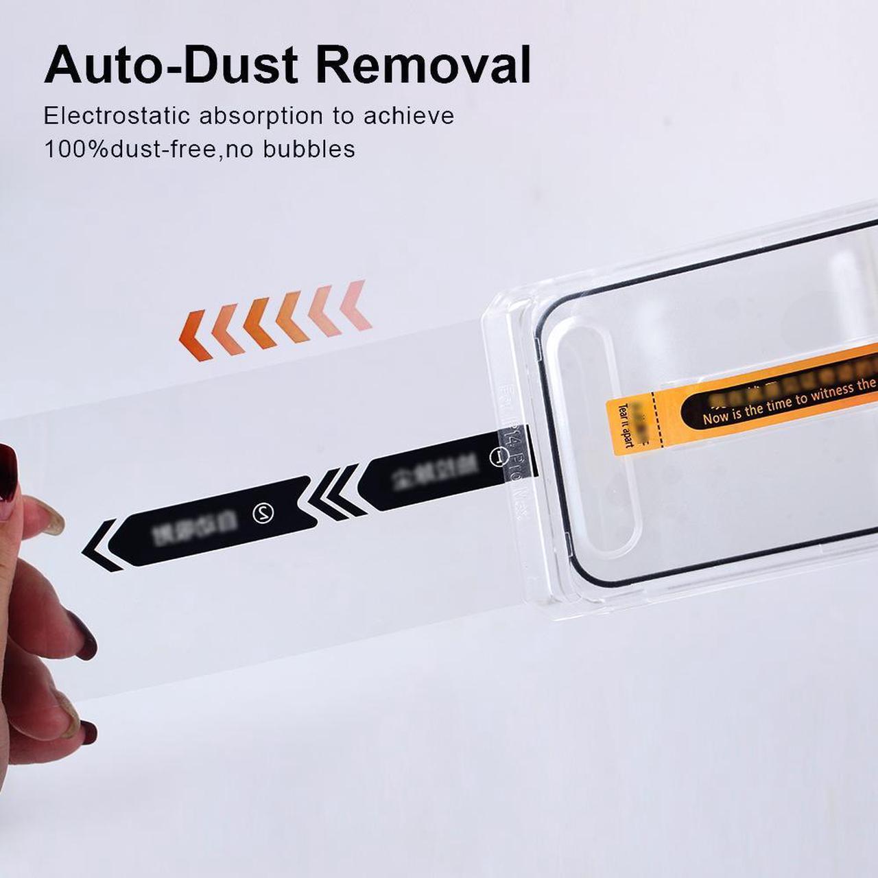 Alt view image 5 of 6 - SHANJIGUANG HD Tempered Glass Screen Protector 1pc,Automatic Dust Removal Free of Bubbles Easy to Install Dust-Proof Compatible with iPhone15/16,15pro/16pro iPhone15pro HD 1PC