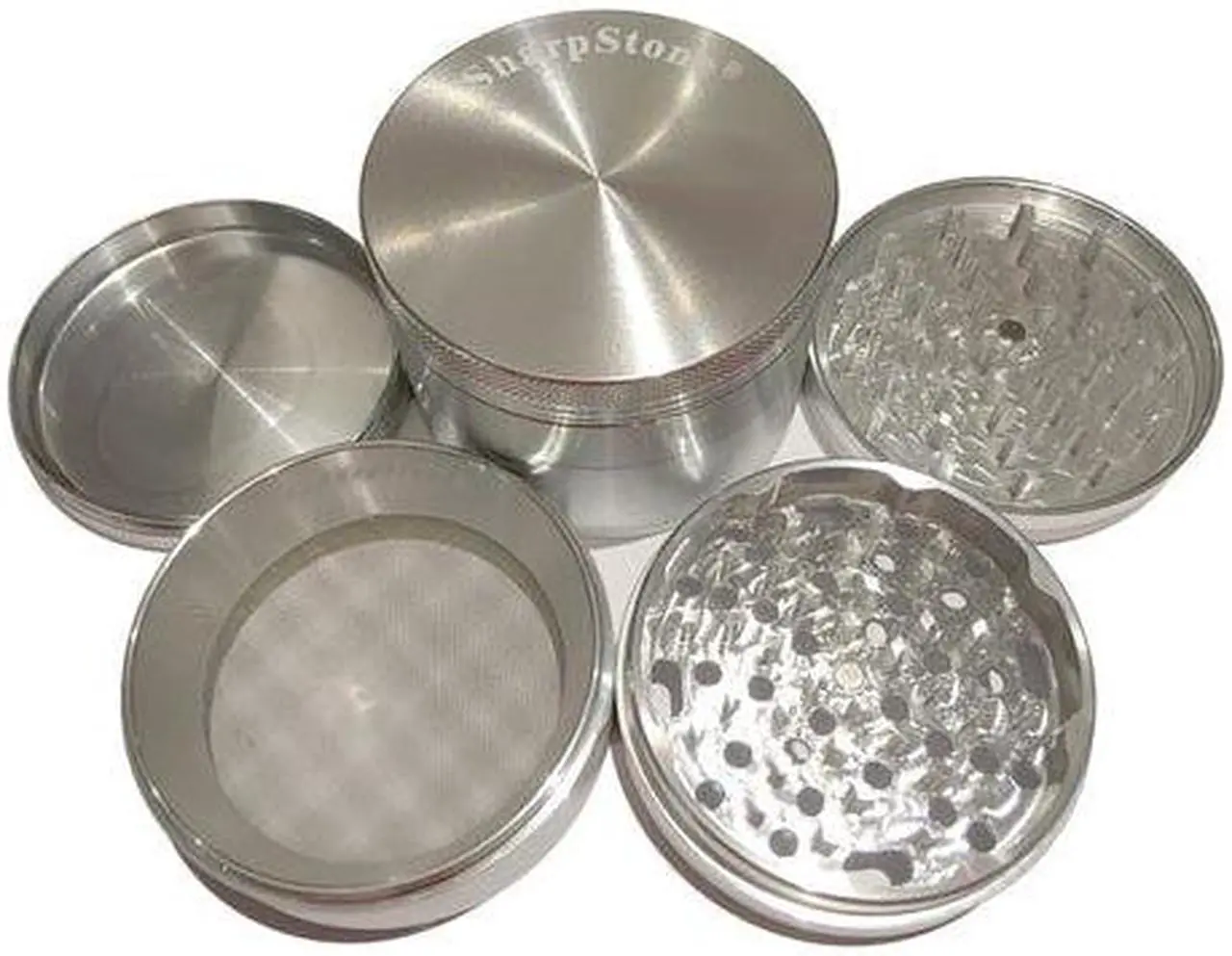 Main image of SharpStone Classic (3.5" Inch) Hard Top Shredder - 4pc, XX-Large, Silver