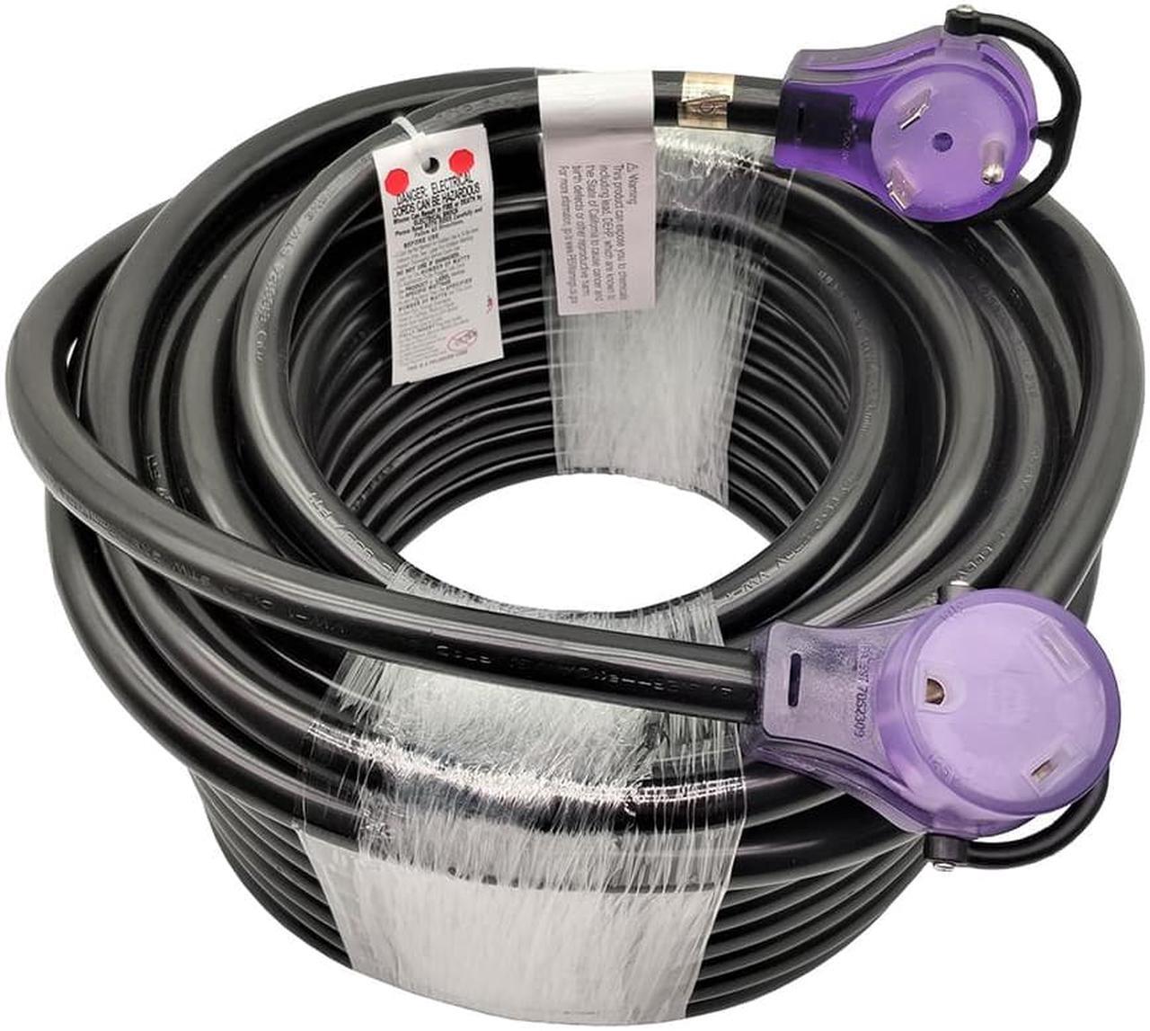 Alt view image 5 of 5 - Parkworld 61322 RV 30A Extension Cord, NEMA TT-30 with Handle for Recreational Vehicle, Travel Trailer and Camper 100 ft.