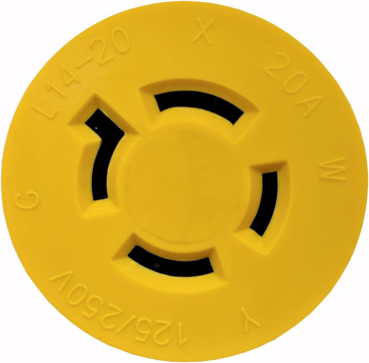 Alt view image 2 of 5 - Parkworld 884999 Generator Adapter 3-Prong 20 AMP Locking L5-20P Plug to 4-Prong 20 AMP Locking L14-20R Receptacle (Two hots bridged)