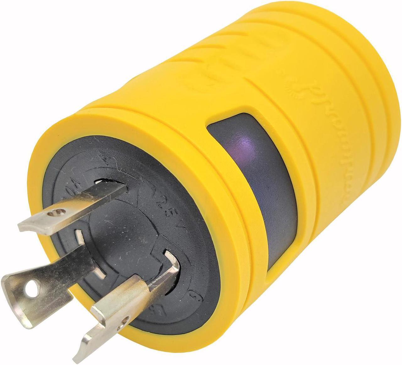 Alt view image 5 of 5 - Parkworld 884999 Generator Adapter 3-Prong 20 AMP Locking L5-20P Plug to 4-Prong 20 AMP Locking L14-20R Receptacle (Two hots bridged)