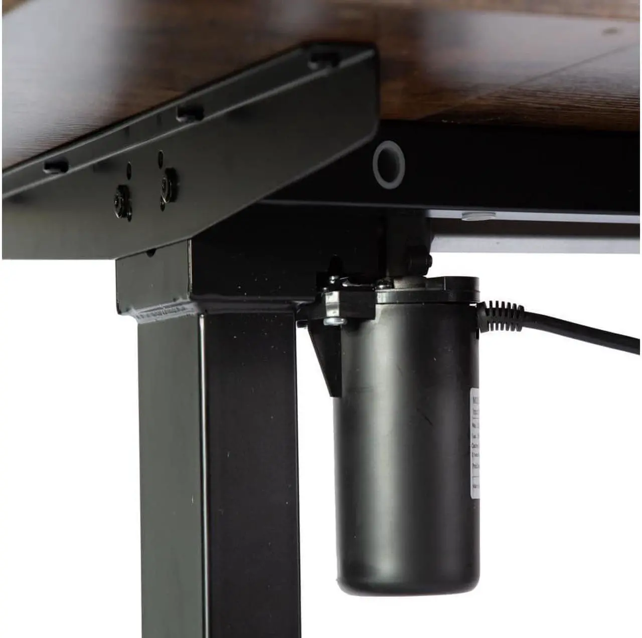 Alt view image 4 of 6 - Electric Height Adjustable Standing Desk 55 x 24 inches Sit Stand Up Home Office Desk With Splice Tabletop 4 Programmable Memory Present Vintage Wood Grain