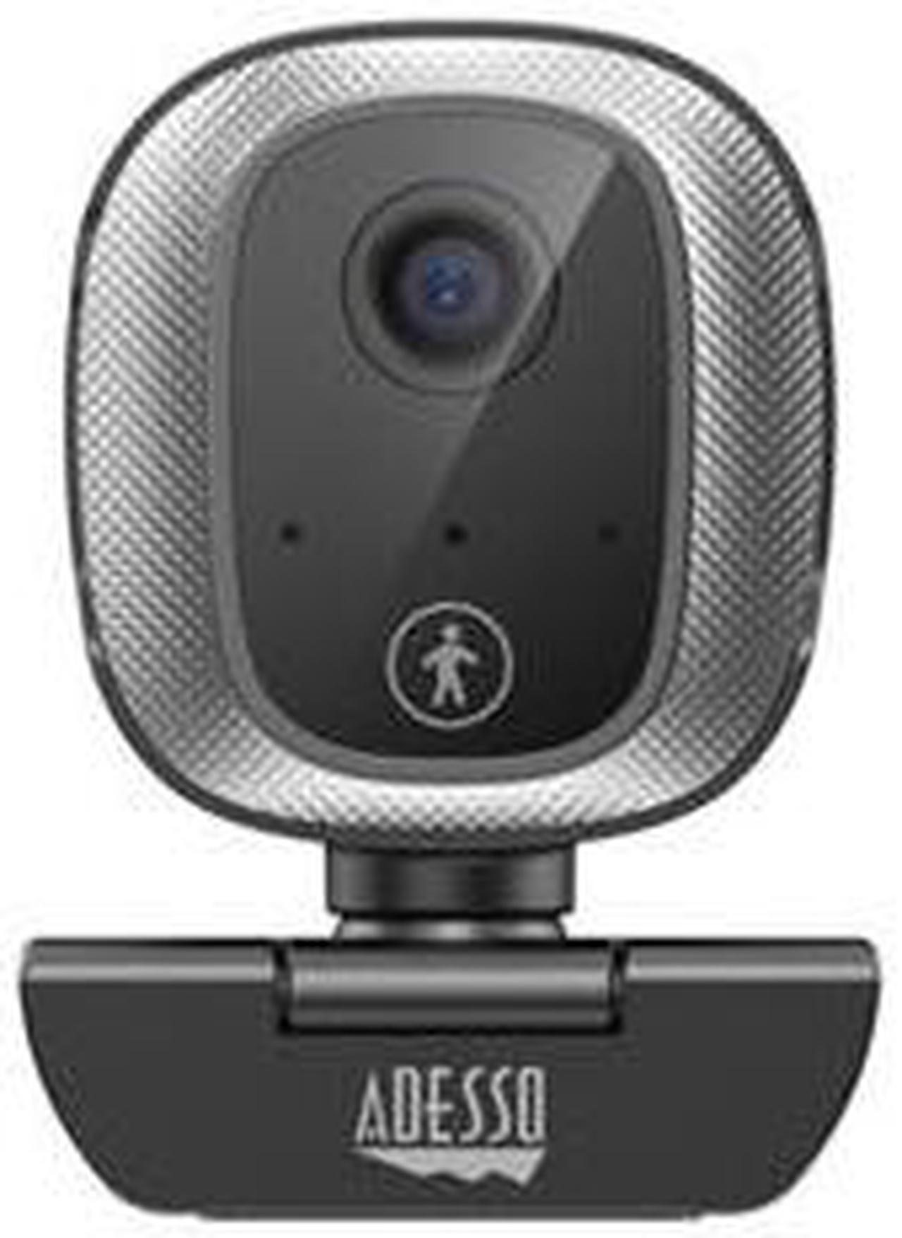 Alt view image 7 of 13 - Adesso CyberTrack M1 1080P HD H.264 Fixed Focus USB Webcam with 305° Motion Tracking, Built-in Microphone, and Tripod Mount