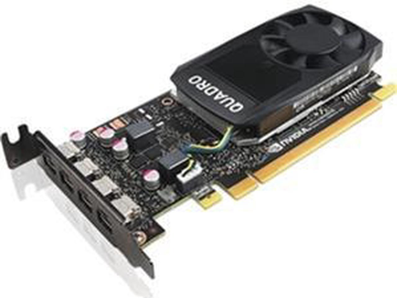 Alt view image 7 of 8 - THINKSTATION NVIDIA QUADRO P1000 4GB GDDR5 MINI DP X 4 GRAPHICS CARD WITH LP BRA