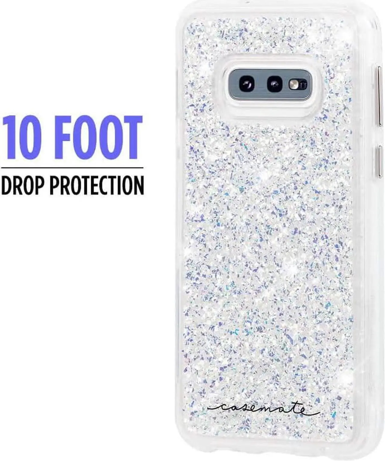 Alt view image 3 of 7 - Case-Mate Twinkle Case for Samsung Galaxy S10e - Stardust (Clear/Iridescent)