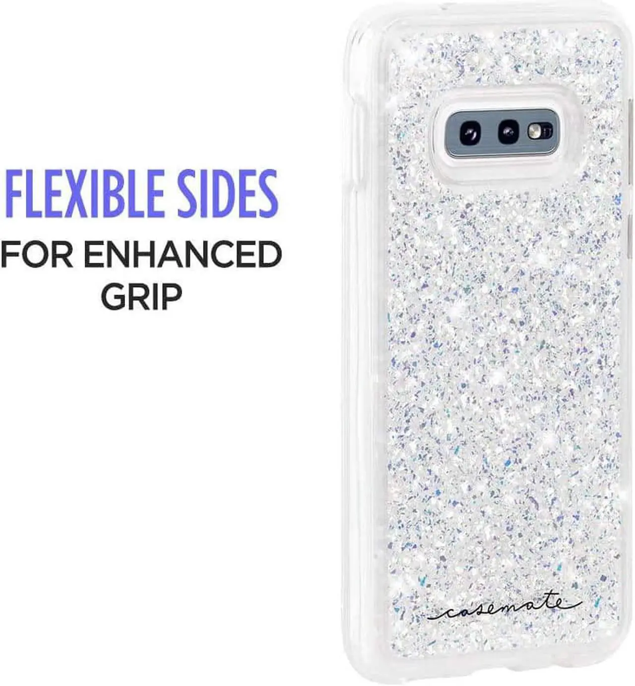 Alt view image 5 of 7 - Case-Mate Twinkle Case for Samsung Galaxy S10e - Stardust (Clear/Iridescent)