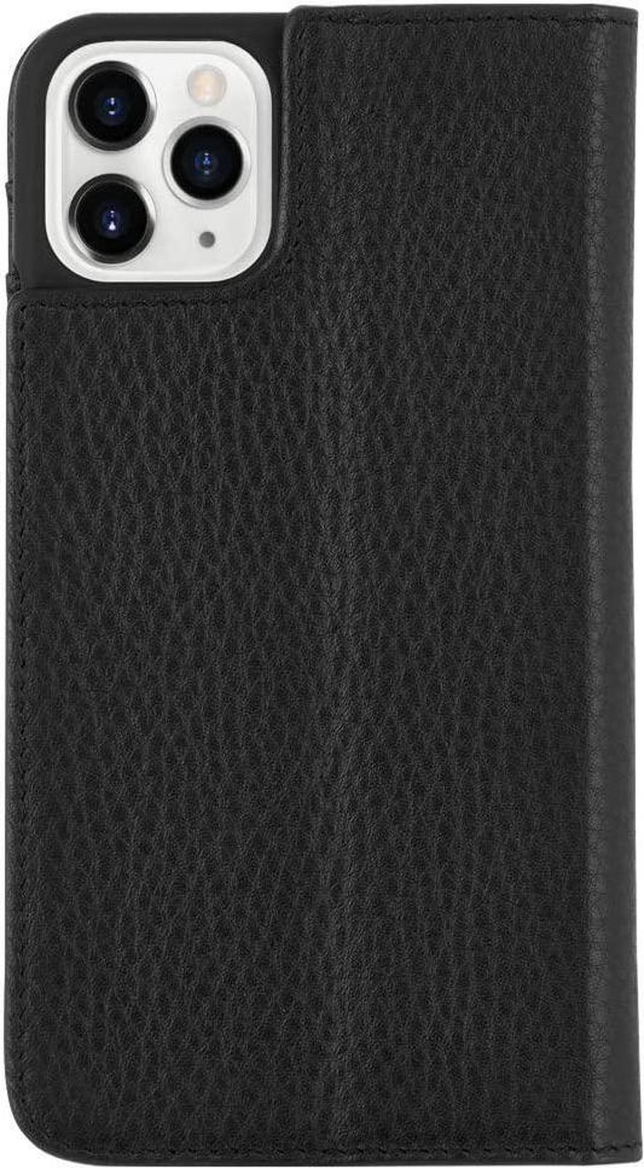 Main image of Case-Mate Wallet Folio Case for Apple iPhone 11 Pro Max - Black (Genuine Leather)