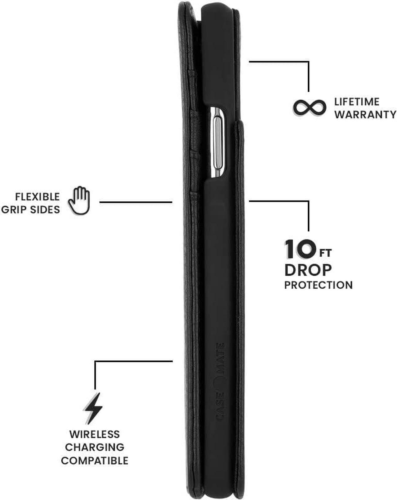 Alt view image 4 of 7 - Case-Mate Wallet Folio Case for Apple iPhone 11 Pro Max - Black (Genuine Leather)