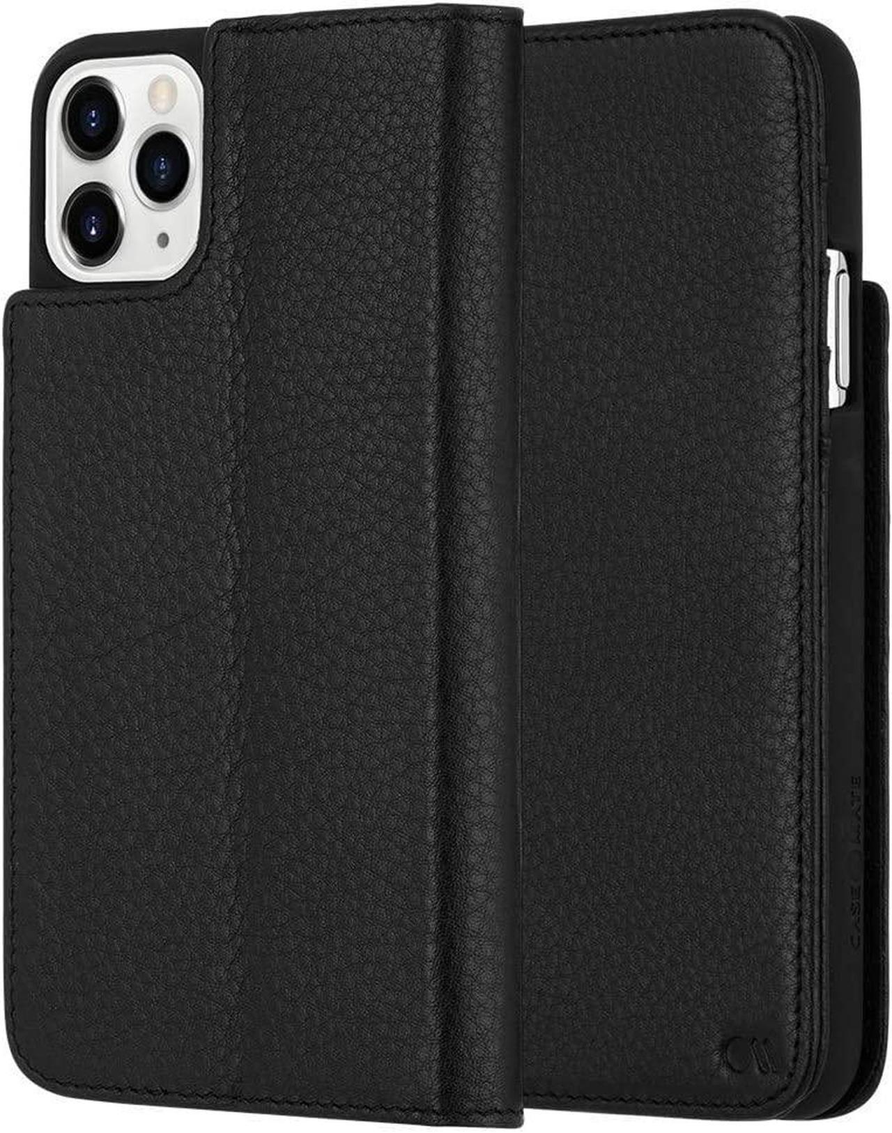 Alt view image 7 of 7 - Case-Mate Wallet Folio Case for Apple iPhone 11 Pro Max - Black (Genuine Leather)