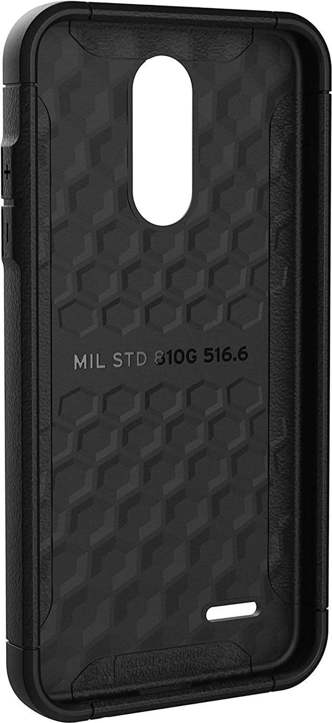 Alt view image 7 of 7 - URBAN ARMOR GEAR UAG LG K8S/LG K8/LG Tribute Empire Scout Feather-Light Rugged [Black] Military Drop Tested Phone Case