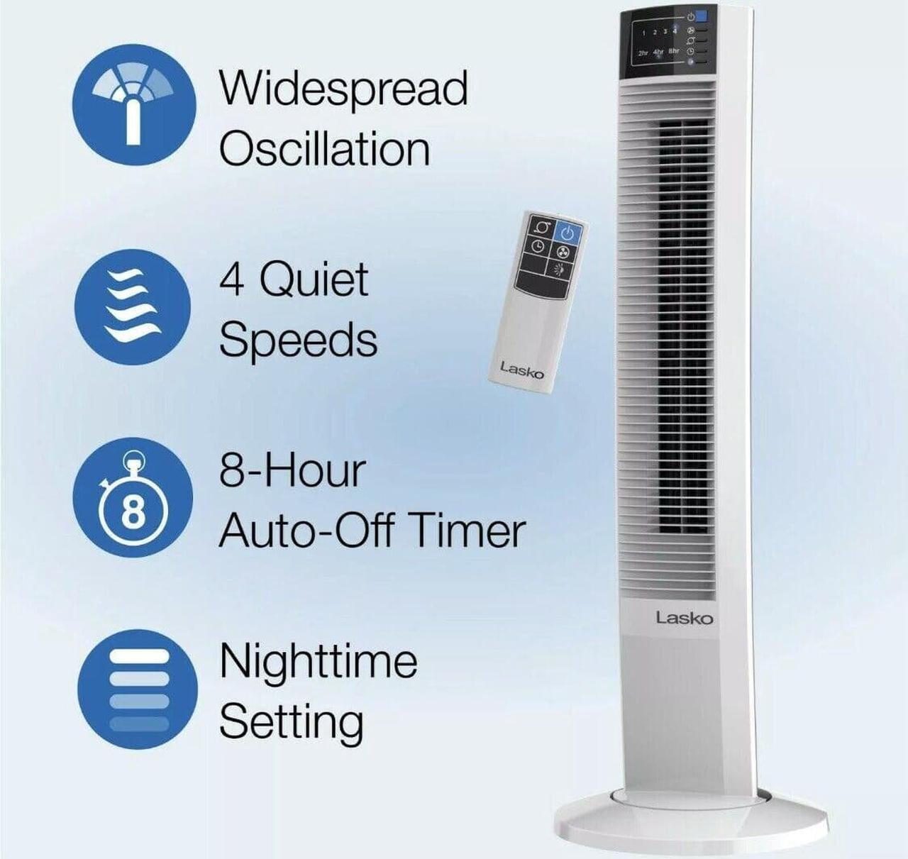 Alt view image 3 of 7 - Lasko 36-inch Wind Tower Fan with Remote Control