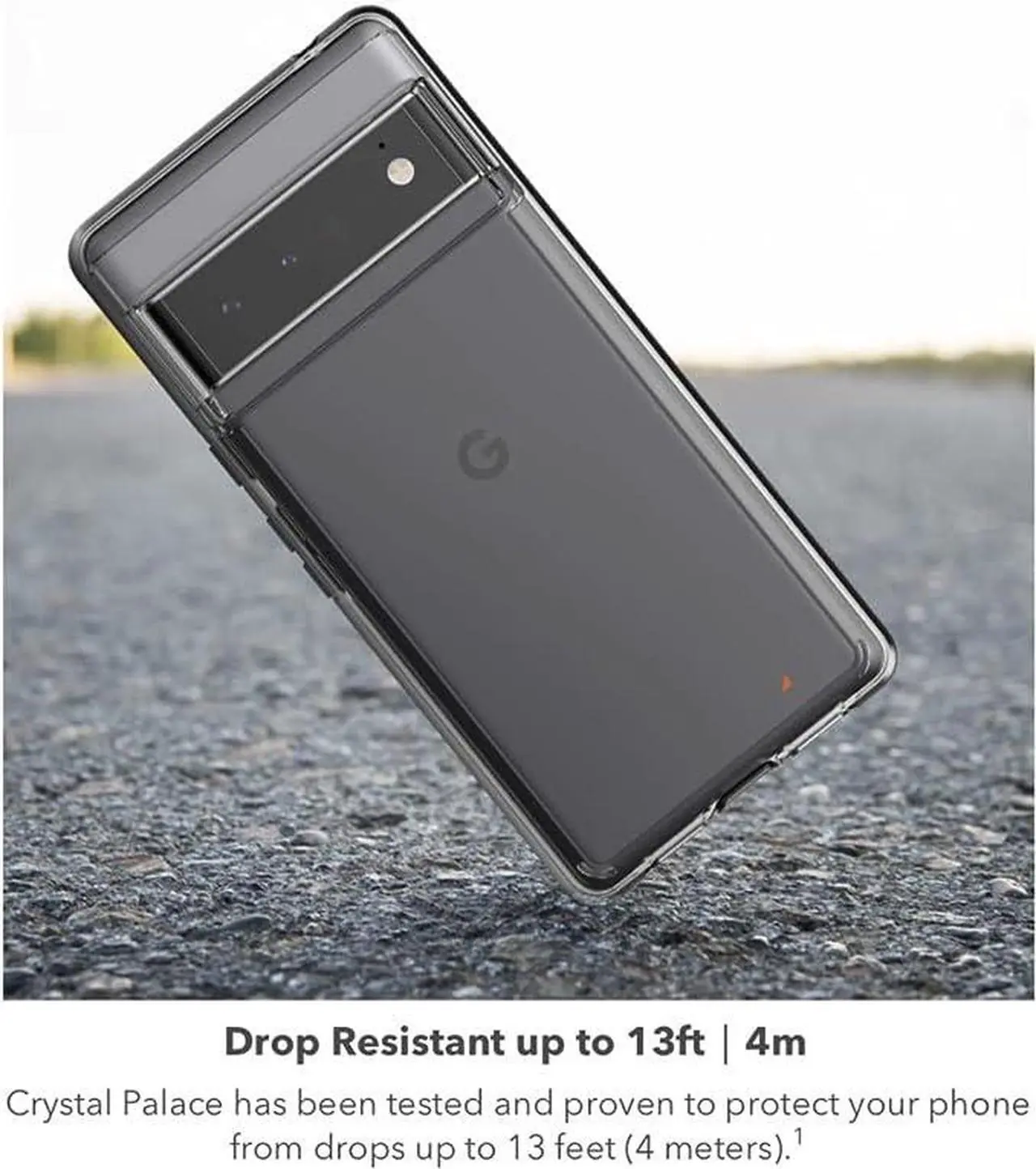 Alt view image 2 of 4 - ZAGG Gear 4 Crystal Palace Clear Case For Google Pixel 6a 5G Compatible