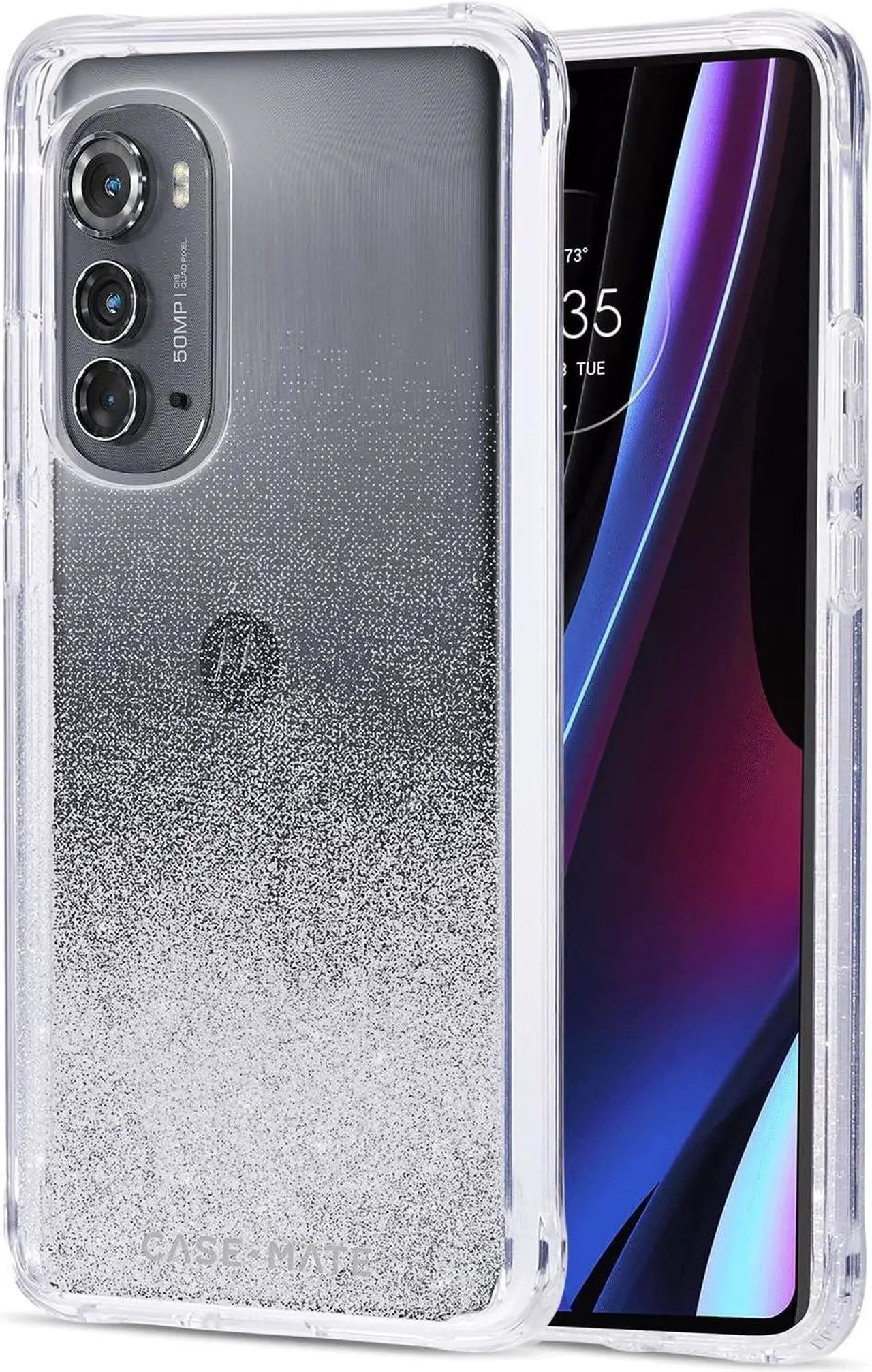 Main image of Case Mate 10 Food Drop Protection Antimicrobial Tecnology Raised Edges For Screen And Lens Protection Stardust Case For Mororola Edge (2022)