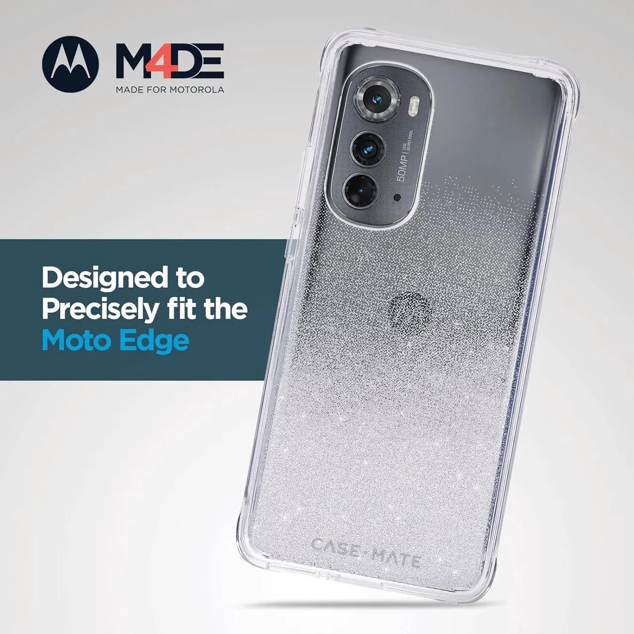 Alt view image 2 of 6 - Case Mate 10 Food Drop Protection Antimicrobial Tecnology Raised Edges For Screen And Lens Protection Stardust Case For Mororola Edge (2022)