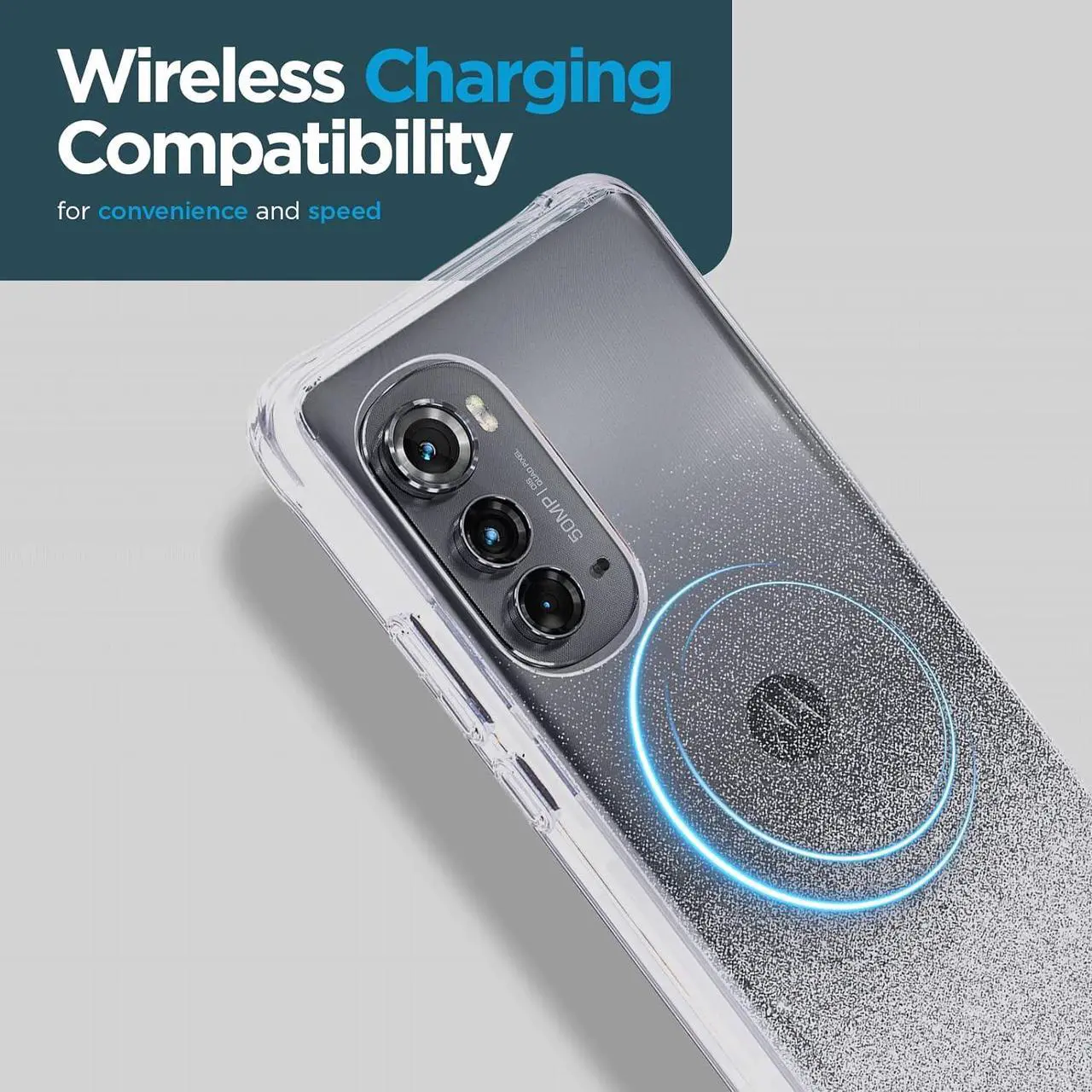 Alt view image 5 of 6 - Case Mate 10 Food Drop Protection Antimicrobial Tecnology Raised Edges For Screen And Lens Protection Stardust Case For Mororola Edge (2022)