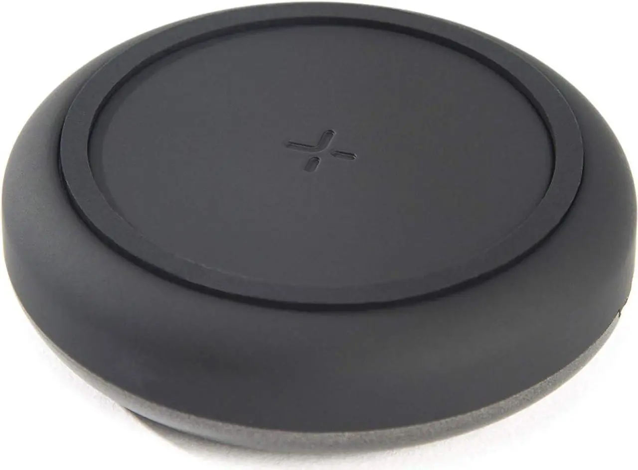 Alt view image 2 of 5 - Tylt Medallion Portable Wireless Charging Pad Compact Wireless Charger Connects To Laptops And Power Banks Black