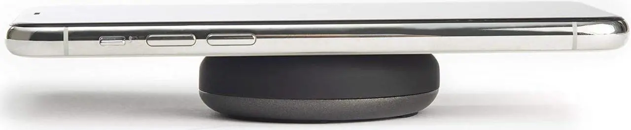 Main image of Tylt Medallion Portable Wireless Charging Pad Compact Wireless Charger Connects To Laptops And Power Banks Black