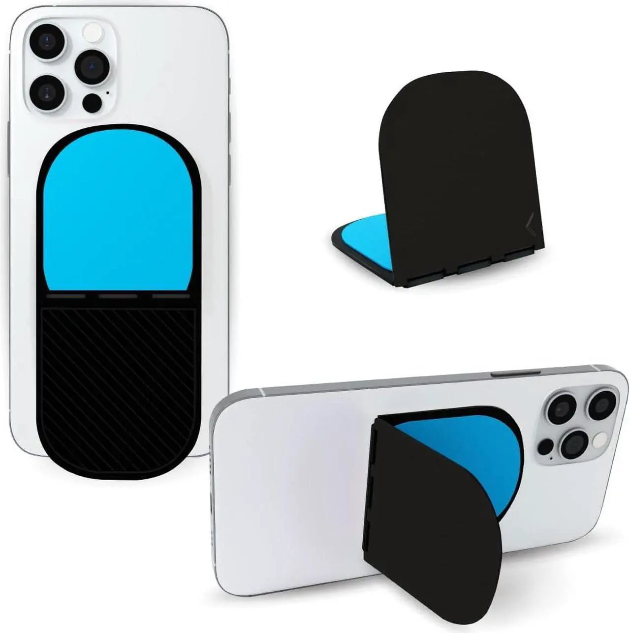 Alt view image 2 of 3 - Flipstik Defy Gravity Flip  Stick To Nearly Any Surface Kick Stand Black