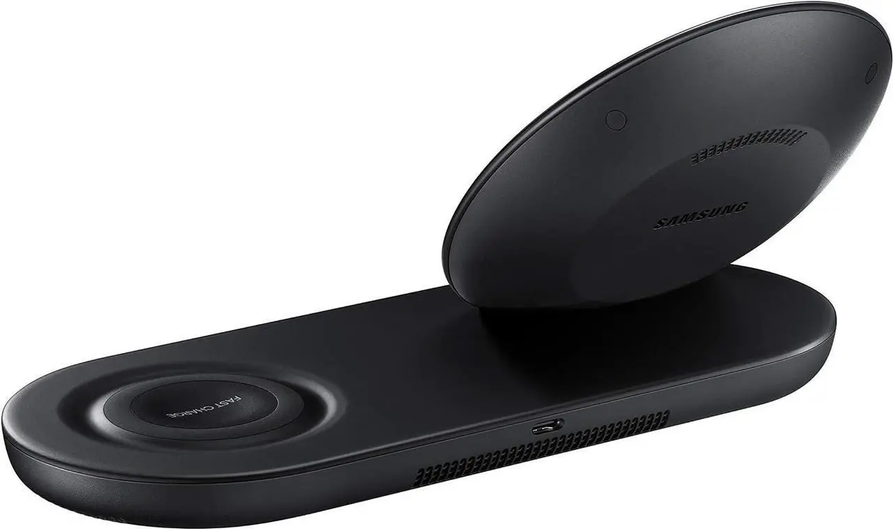 Alt view image 5 of 5 - Samsung Wireless Charger Duo Fast Charge Two Phones Charge a Phone and Samsung Smartwatch Compatible With Qi-Certified Products Black