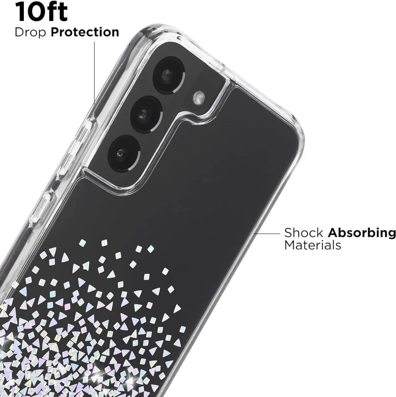 Alt view image 4 of 5 - Case-Mate Samsung Galaxy S22 Plus Case | Twinkle Ombre with Reflective Foil Elements