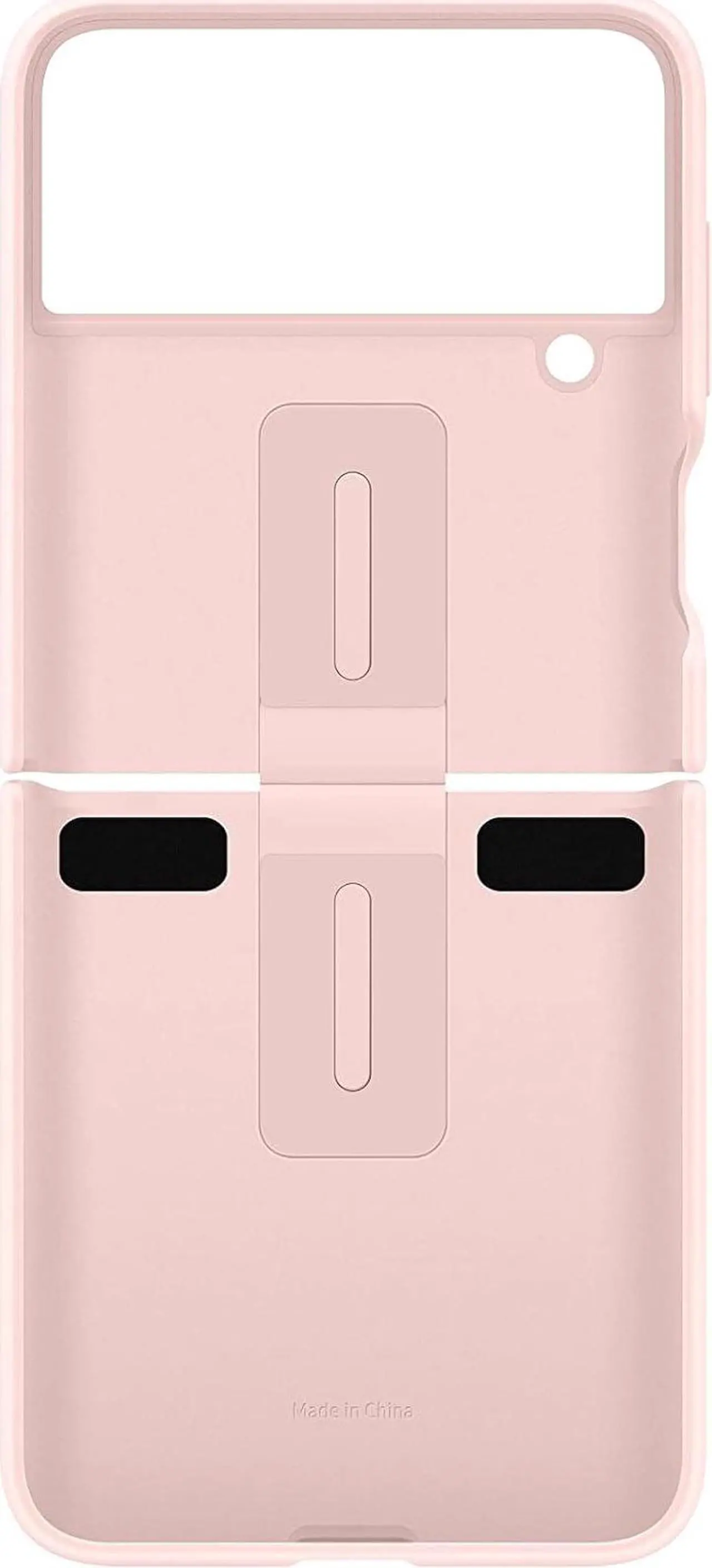 Main image of SAMSUNG Galaxy Z Flip 4 Silicone Cover with Ring, Protective Phone Case with Finger Loop, Matte Finish, Bold Style, Handheld Design, US Version, Pink