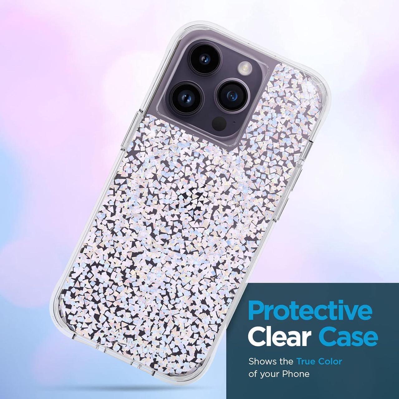 Alt view image 4 of 4 - Case-Mate iPhone 14 Pro Case - Twinkle Diamond [10ft Drop Protection] [Compatible with MagSafe] Magnetic Cover with Cute Bling Sparkle for iPhone 14 Pro 6.1", Anti-Scratch, Shock Absorbent, Slim Fit