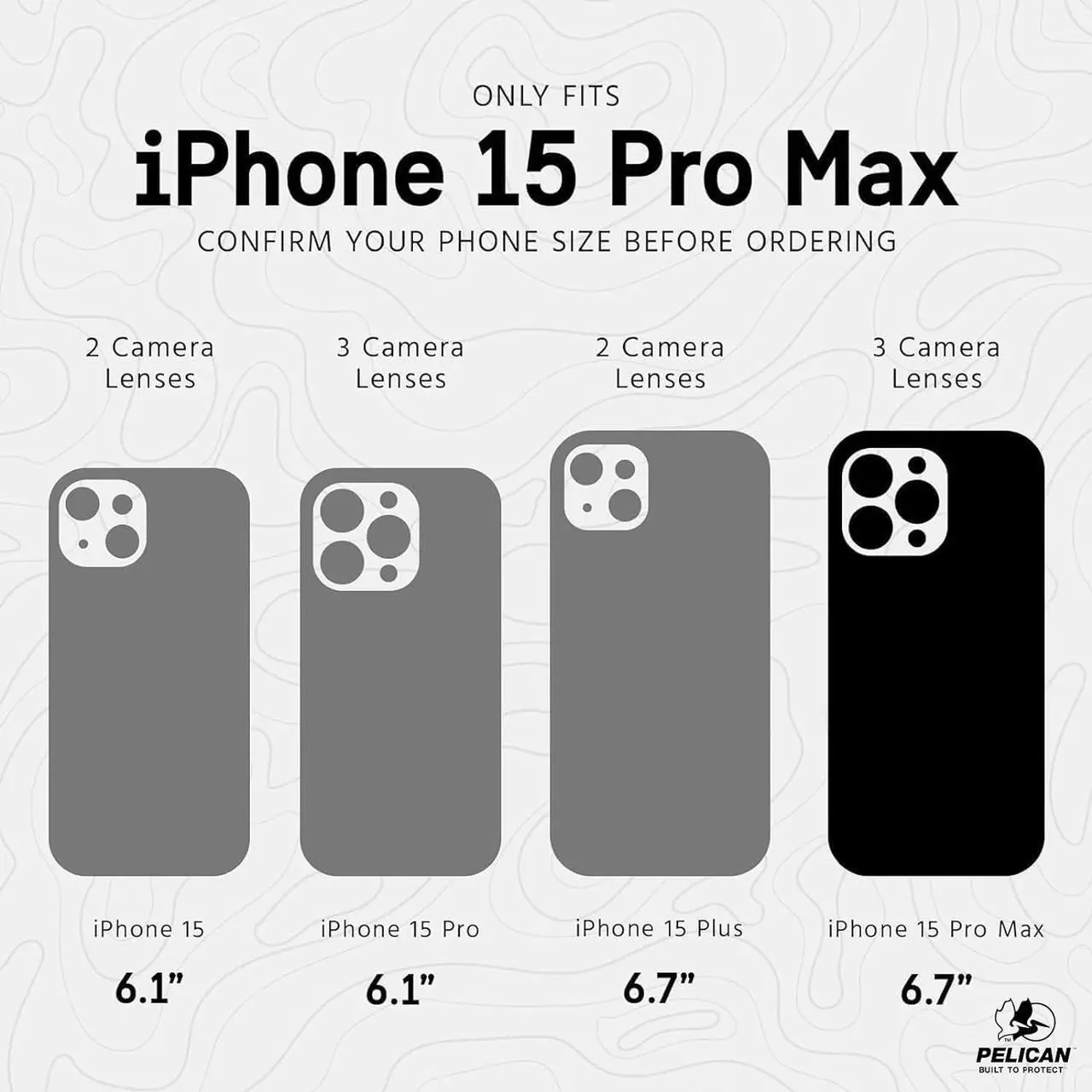 Alt view image 4 of 4 - Pelican Protector 6.7" Apple iPhone 15 Pro Max Case | Compatible with MagSafe | 16FT MIL-STD Drop Protection | Magnetic Charging Phone Cases for iPhone 15 Pro Max with Anti-Scratch Technology | Black